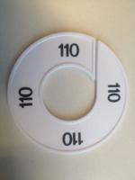 Maatring 9cm wit/zwart 110