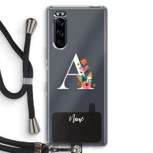 Pink Bouquet: Sony Xperia 5 Transparant Hoesje met koord