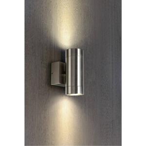 SLV Astina Steel 233302 Buitenlamp (wand) LED, Halogeen GU10 70 W RVS