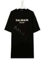 Balmain Kids robe à logo imprimé - Noir