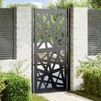 Poort met lichtontwerp 105x205 cm staal zwart