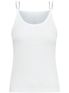 Dion Lee débardeur nervuré en coton biologique - Blanc