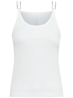 Dion Lee débardeur nervuré en coton biologique - Blanc