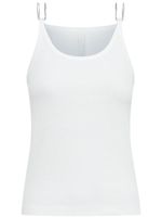 Dion Lee débardeur nervuré en coton biologique - Blanc