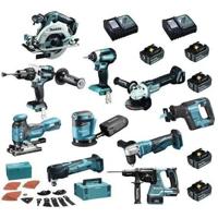 Makita DLX1012TJ1 Accu Combiset 10-delig 18V 5.0Ah in Mbox