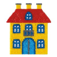 Hama strijkkralenbordje - huis