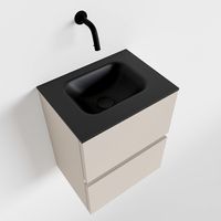 Toiletmeubel Mondiaz Ada | 40 cm | Meubelkleur Linen | Lex wastafel Urban Midden | Zonder kraangat