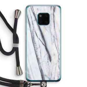 Gestreepte marmer: Huawei Mate 20 Pro Transparant Hoesje met koord