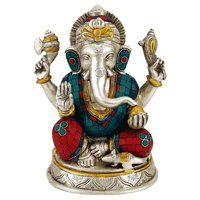 Ganesha Beeld Mozaïek - 20 cm - thumbnail