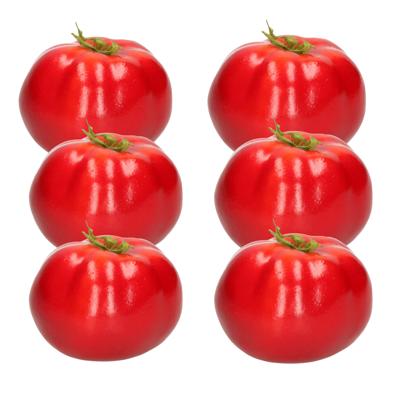 Esschert Design kunstfruit decofruit - 6x - tomaat/tomaten - ongeveer 6 cm - rood