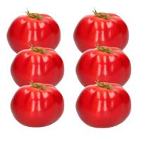 Esschert Design kunstfruit decofruit - 6x - tomaat/tomaten - ongeveer 6 cm - rood
