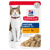 Hill&apos;s Mature Adult 7+ nat kattenvoer met kip maaltijdzakje multipack 1 tray (12 x 85 g)