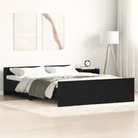 Bedframe zonder matras 120x200 cm bewerkt hout zwart eikenkleur