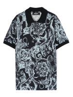 Versace Kids polo à imprimé baroque - Bleu