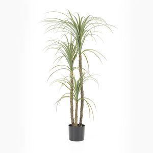 By-Boo Kunstplant Yucca 3 stammen, 122cm hoog - Groen