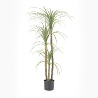 By-Boo Kunstplant Yucca 3 stammen, 122cm hoog - Groen