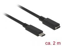 Delock 85542 USB 10 Gbps verlengkabel USB Type-C male naar female 2 m 4K PD 60 W - thumbnail