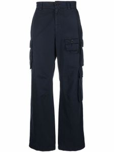 Palm Angels pantalon en coton à poches cargo - Bleu