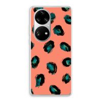 Pink Cheetah: Huawei P50 Pro Transparant Hoesje Pink Cheetah: Huawei P50 Pro Transparant Hoesje