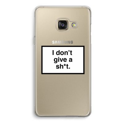 Don't give a shit: Samsung A3 (2017) Transparant Hoesje