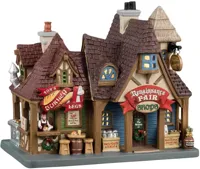 Lemax renaissance fair shops verlicht kersthuisje Caddington Village 2024