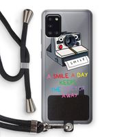 Smile: Samsung Galaxy A31 Transparant Hoesje met koord
