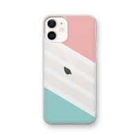 Strepen pastel: iPhone 12 Transparant Hoesje