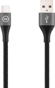 BlueBuilt Usb A naar Usb C Kabel 3m Nylon Zwart