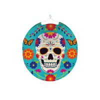 Ronde lampion 25 cm Day of the Dead sugarskull - thumbnail