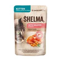 SHELMA Kitten with salmon in sauce - nat kattenvoer - 85g