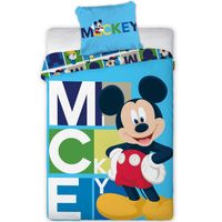 Disney Mickey Mouse Dekbedovertrek Blocks - Eenpersoons - 140 x 200 cm - Polyester