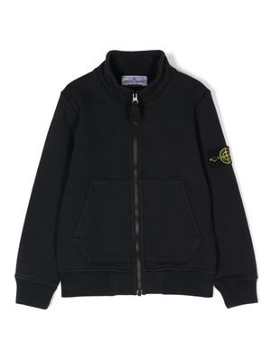 Stone Island Junior veste à col montant - Bleu