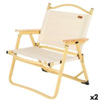 Inklapbare campingstoel Aktive Sabana 47 x 62 x 42 cm (2 Stuks)