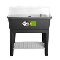 ELHO Noa Staande Moestuin - Zwart - L 79 x B 39 x H 94 cm - kweken en oogsten - 100% gerecycled