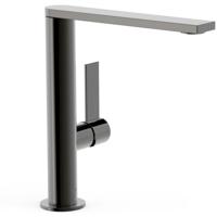 Wastafelkraan Tres Project | Opbouw | Draaibare uitloop | Mengkraan | Hoog model | 1-hendel | Rond | Black metal