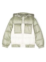 Emporio Armani Kids veste matelassée à logo imprimé - Vert