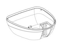 GIVI B330 Bodemschaal, Onderschaal & deksel voor koffers op de moto, Z3420FNM