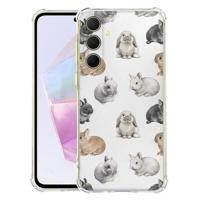 Samsung Galaxy A56 Hoesje - Konijntjes TPU Antishock Samsung Galaxy A56 Hoesje - Konijntjes TPU Antishock