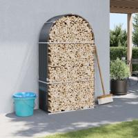 Haardhoutopslag 120x45x210 cm gegalvaniseerd staal antraciet Haardhoutopslag 120x45x210 cm gegalvaniseerd staal antraciet