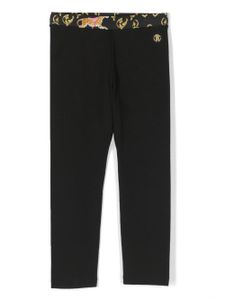 Roberto Cavalli Junior legging à logo brodé - Noir