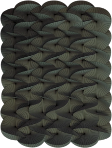 Moooi Carpets - Vloerkleed Serpentine Dark Green Low Pile -
