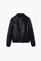 Leren bikerjack - BLACK - L