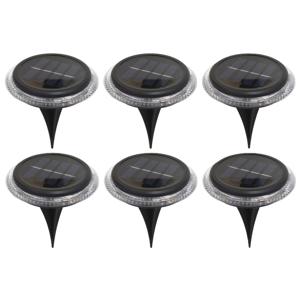 Buiten lampje/prik spots - set 6x - solar verlichting - tuinpad/plant verlichting - LED - D11 cm