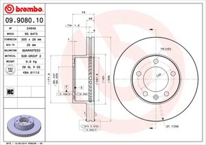 Remschijf BREMBO, Remschijftype: Binnen geventileerd, u.a. für Renault, Opel, Nissan