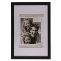 Fotolijstje Paris - 20 x 30 cm - zwart - met passe partout - 15 x 20 cm - hout