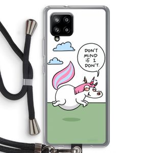 Unicorn: Samsung Galaxy A42 5G Transparant Hoesje met koord