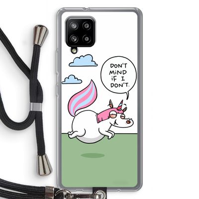 Unicorn: Samsung Galaxy A42 5G Transparant Hoesje met koord