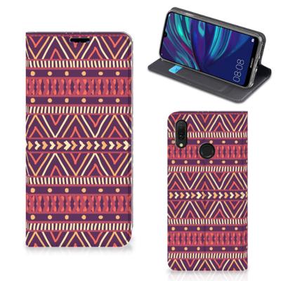 Huawei Y7 hoesje Y7 Pro (2019) | Hoesje met Magneet | Aztec Paars