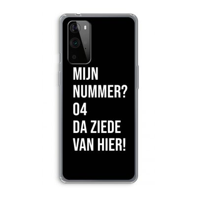 Da ziede van hier - Zwart: OnePlus 9 Pro Transparant Hoesje