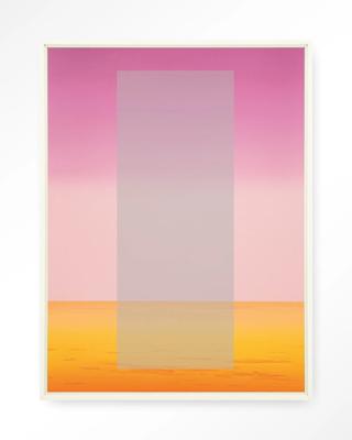 Urban Cotton Wandkleed 'Gradient 2' 80 x 110cm in Floating Frame - off white